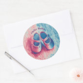 Sticker Rond Hello Baby - charmant (Enveloppe)
