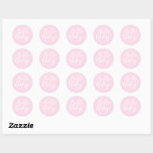Sticker Rond Hello Baby classique moderne (Feuille)