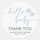 Sticker Rond Hello Baby Shower (Devant)