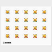 Sticker Rond Hello Sunshine (Feuille)