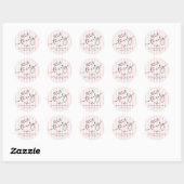 Sticker Rond Hello Thirty Modern Script Simple 30th Birthday (Feuille)