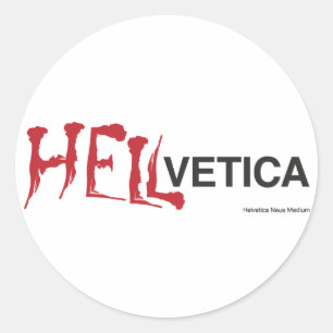 Sticker Rond Hellvetica - jumeau mauvais helvetica