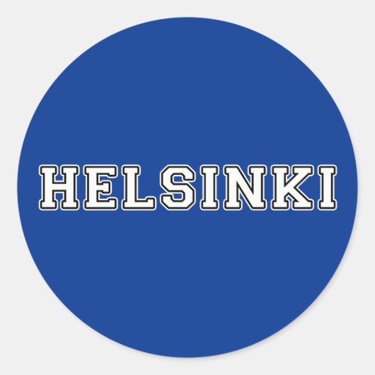 Sticker Rond Helsinki Finlande (Devant)