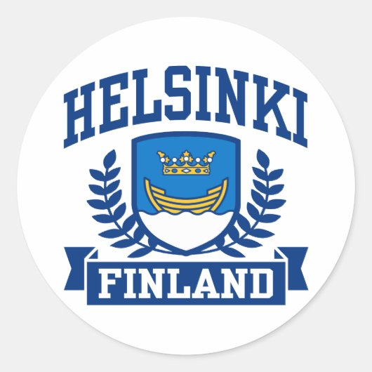 Sticker Rond Helsinki Finlande (Devant)