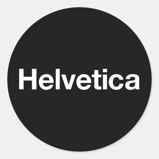 Sticker Rond Helvetica (Devant)