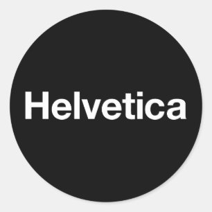 Sticker Rond Helvetica