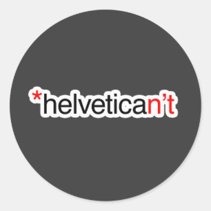Sticker Rond helvetican non