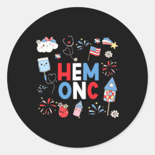 Sticker Rond Hématologie Oncologie Infirmière Peds Hem Onc Infi