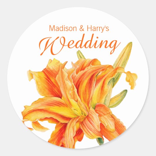 Sticker Rond Hemerocallis (Devant)