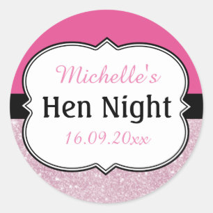 Sticker Rond Hen Night Personnalisé