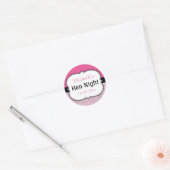 Sticker Rond Hen Night Personnalisé (Enveloppe)