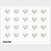 Sticker Rond Henna Heart Blue (Feuille)