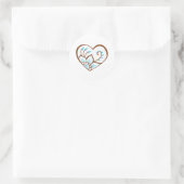 Sticker Rond Henna Heart Blue (Sac)