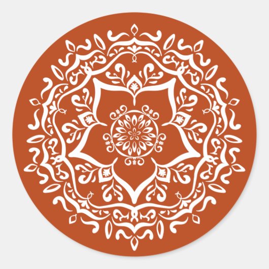 Sticker Rond Henna Mandala (Devant)