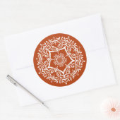 Sticker Rond Henna Mandala (Enveloppe)