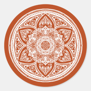 Sticker Rond Henna Mandala