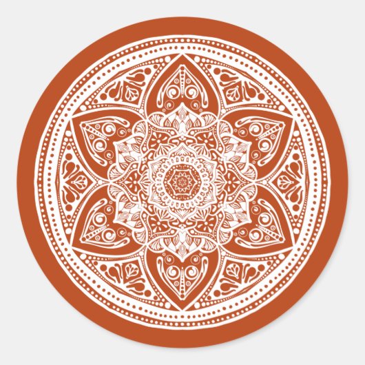 Sticker Rond Henna Mandala (Devant)