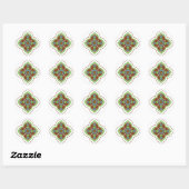 Sticker Rond Henna Tattoo Mandala (Feuille)
