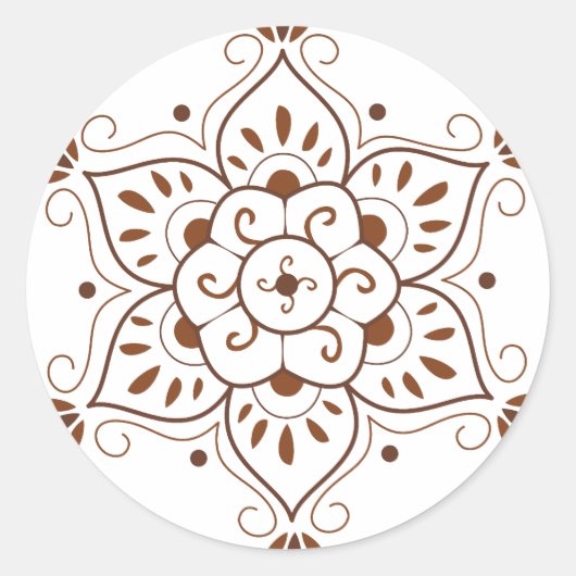 Sticker Rond Henna Tattoo Mondala (Devant)