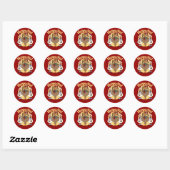 Sticker Rond Henpecé (Feuille)