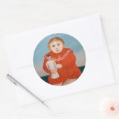 Sticker Rond Henri Rousseau - Enfant avec poupée (Enveloppe)
