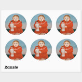 Sticker Rond Henri Rousseau - Enfant avec poupée (Feuille)