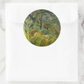 Sticker Rond Henri Rousseau - Surpris ! (Sac)