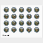 Sticker Rond Henri Rousseau Tiger & Bull Party Items Collection (Feuille)