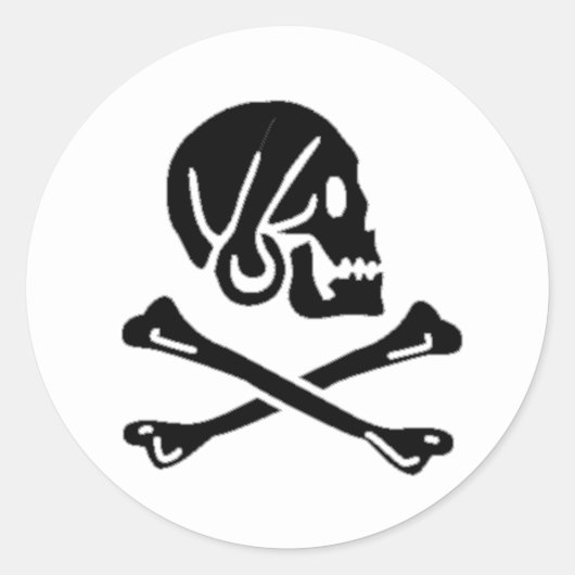 Sticker Rond Henry Chaque authentique drapeau de pirate (Devant)