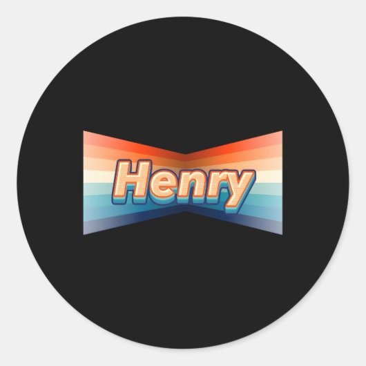 Sticker Rond Henry Prénom Henry (Devant)