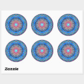 Sticker Rond Heptagram Géométrie Sacrée Mandala (Feuille)