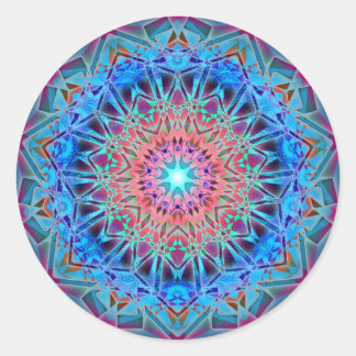 Sticker Rond Heptagram Géométrie Sacrée Mandala