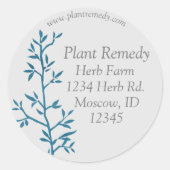 Sticker Rond Herb Farm Business Adresse de retour (Devant)