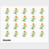 Sticker Rond Herb Garden Series - Marigold (Feuille)