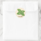 Sticker Rond Herbe Basil douce (Sac)