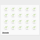 Sticker Rond Herbe d'aquarelle Oregano (Feuille)