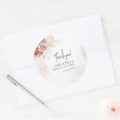 Sticker Rond Herbe des Pampas Terre Cuite Fête de Mariage (Enveloppe)