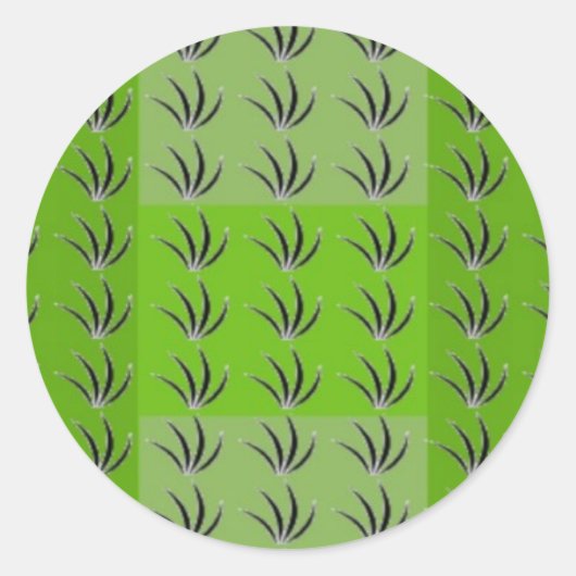 Sticker Rond Herbe verte (Devant)