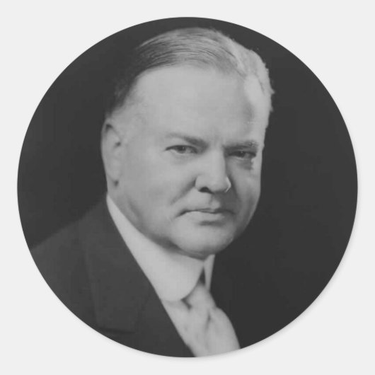 Sticker Rond Herbert Hoover (Devant)