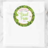 Sticker Rond Herbes basilic pesto étoiles Maison italienne (Sac)