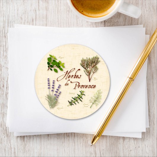 Sticker rond Herbes de Provence