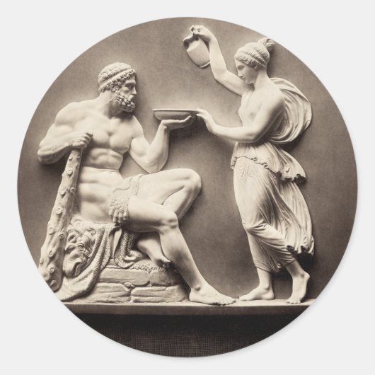 Sticker Rond Hercules et Hebe (Devant)