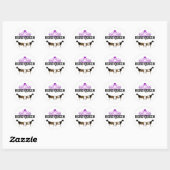 Sticker Rond Herd Queen -  Nigerian Dwarf Goat (Feuille)