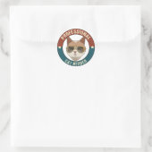 Sticker Rond Herder de chat professionnel (Sac)