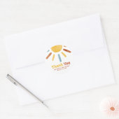 Sticker Rond Here comes the Son Sunshine Baby Shower (Enveloppe)