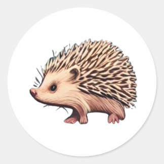 Sticker Rond Hérisson
