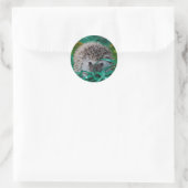 Sticker Rond Hérisson bébé en herbe de Pâques (Sac)