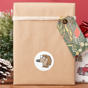 Sticker Rond Hérisson de dessin