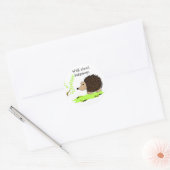 Sticker Rond Hérisson de dessin animé (Enveloppe)