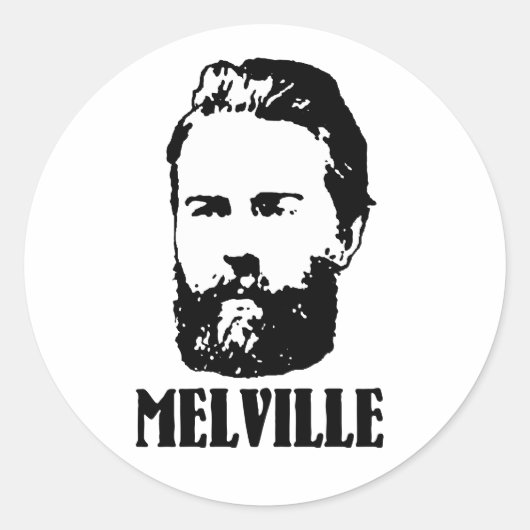 Sticker Rond Herman Melville (Devant)
